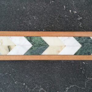 Chevron Mosaic Marble Tile Green