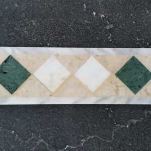 Double Diamond Mosaic Marble Tile Green