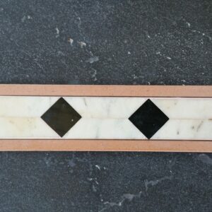 Diamond Mosaic Marble Tile Black