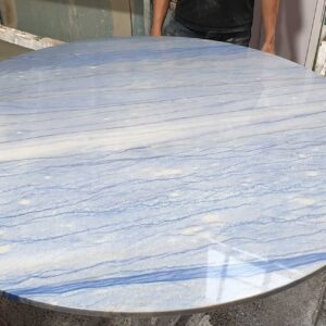 Round Table top Azul Macaubas